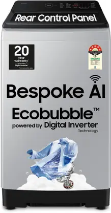 Samsung 8 kg 5 Star, AI Wash, Ecobubble, AI Energy Mode, AI VRT+, Super Speed, Soft Closing Door, Wi-Fi, Digital Inverter, Fully Automatic