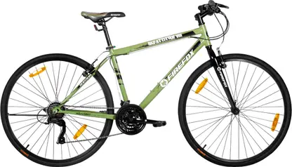 FIREFOX Bad Attitude 8 700C T (inch) Road Cycle  (21 Gear, Black, Green, Rigid)