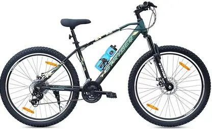 tata stryder Magnet 27.5 t cycle with 21 speed shi-mano gears with dual discs 26 T (inch) Mountain Cycle  (21 Gear, Green, Only Front Suspension)